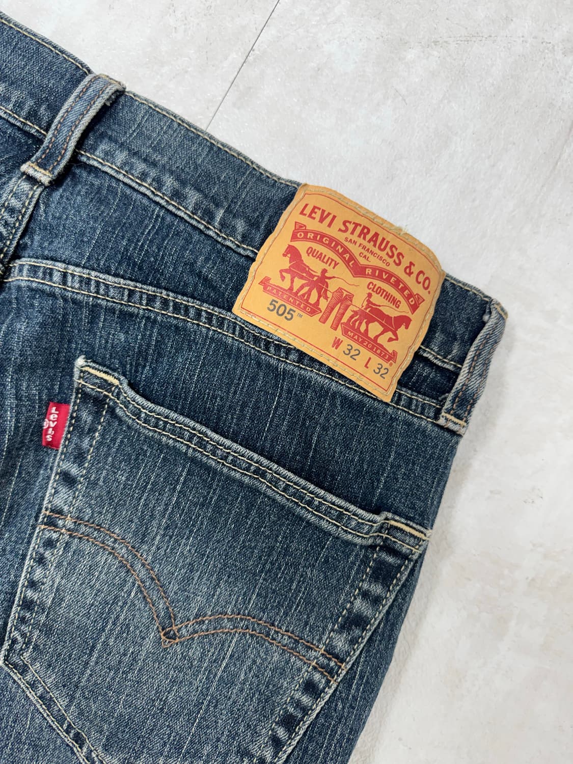 •Levi’s 505 스트레이트핏 데님 청바지 W32 L32 상품이미지7