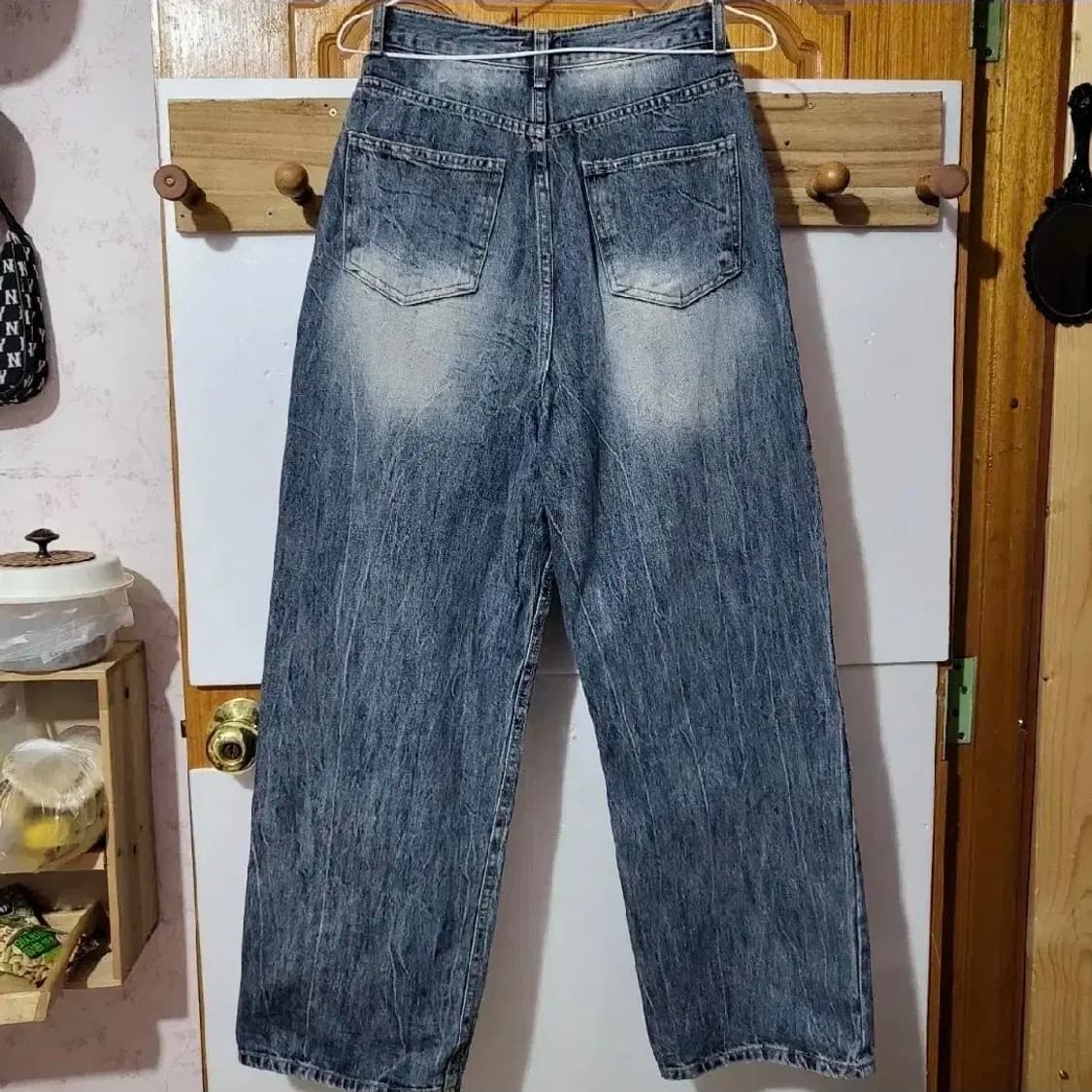 634 ) y2k 인기 유행 코튼100% 중청 청바지 s 상품이미지4