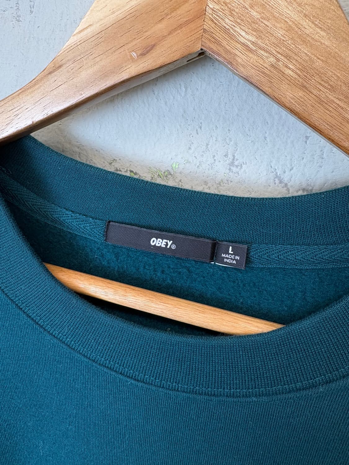 오베이 빈티지 페이스로고 맨투맨 그린 상품이미지6