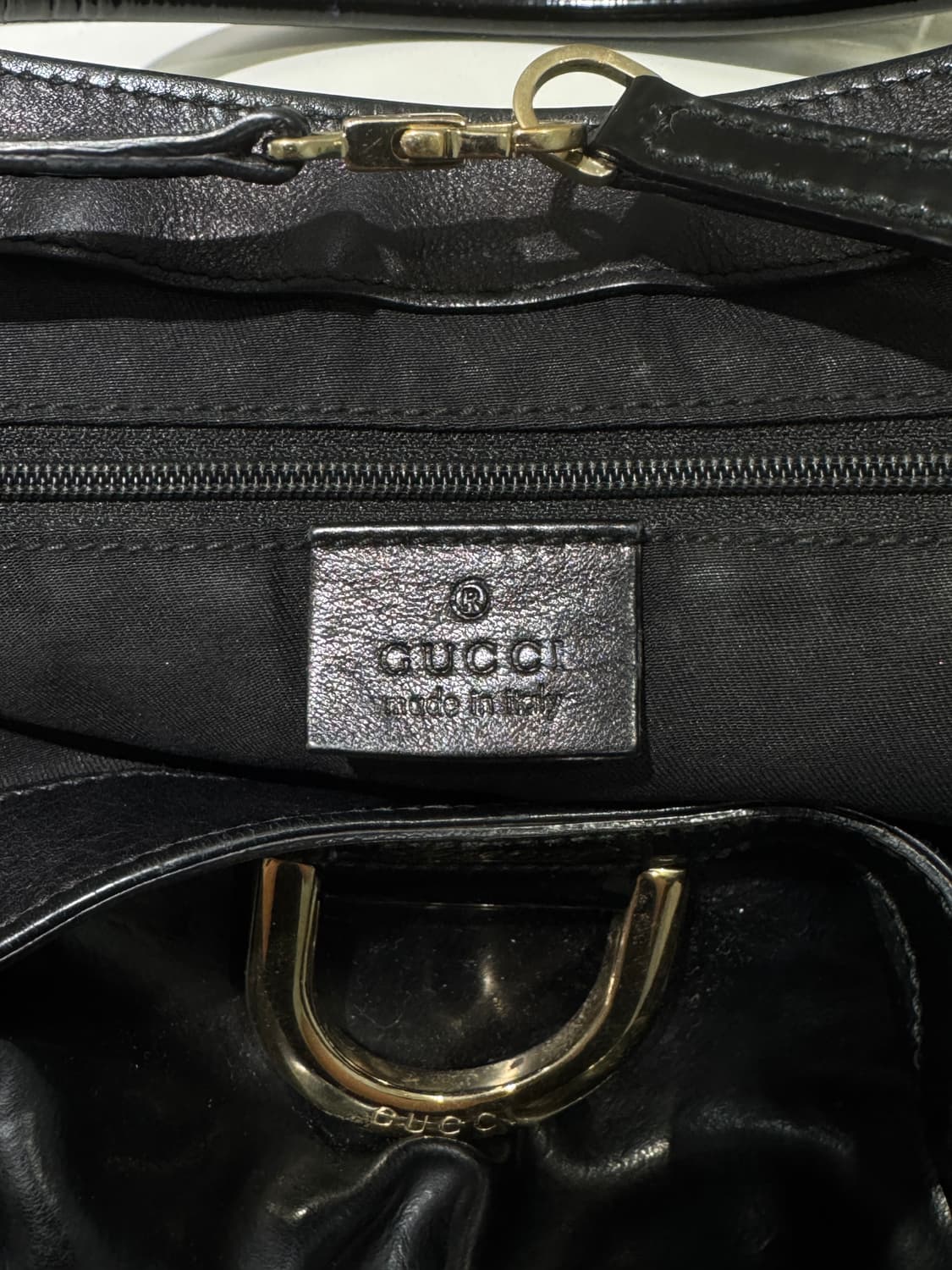 빈티지 구찌 D링 레더 토트백 상품이미지2