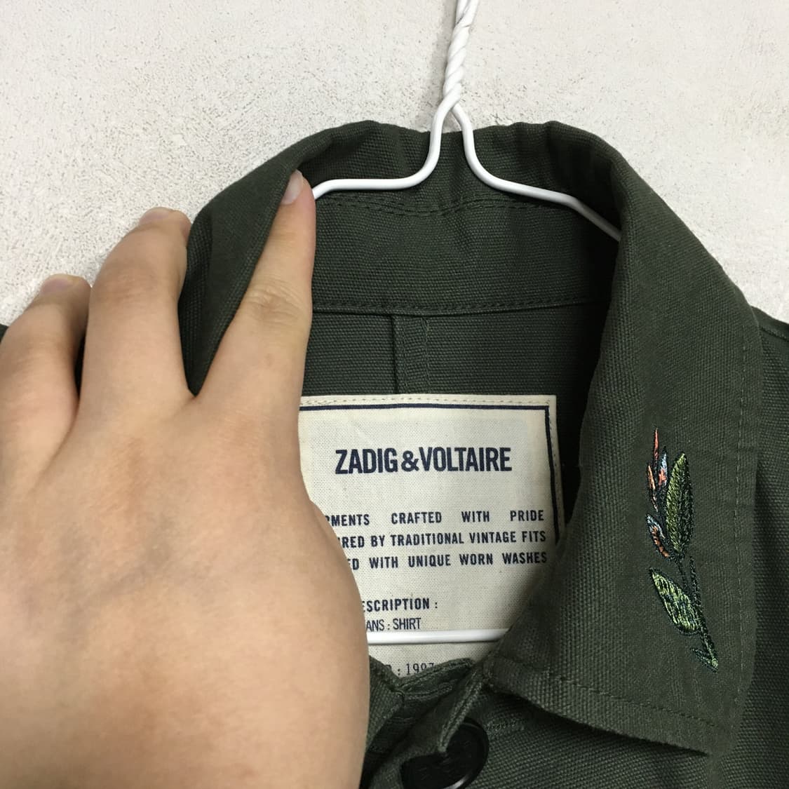 쟈딕앤볼테르 자수 야상 롱 자켓 S 상품이미지3