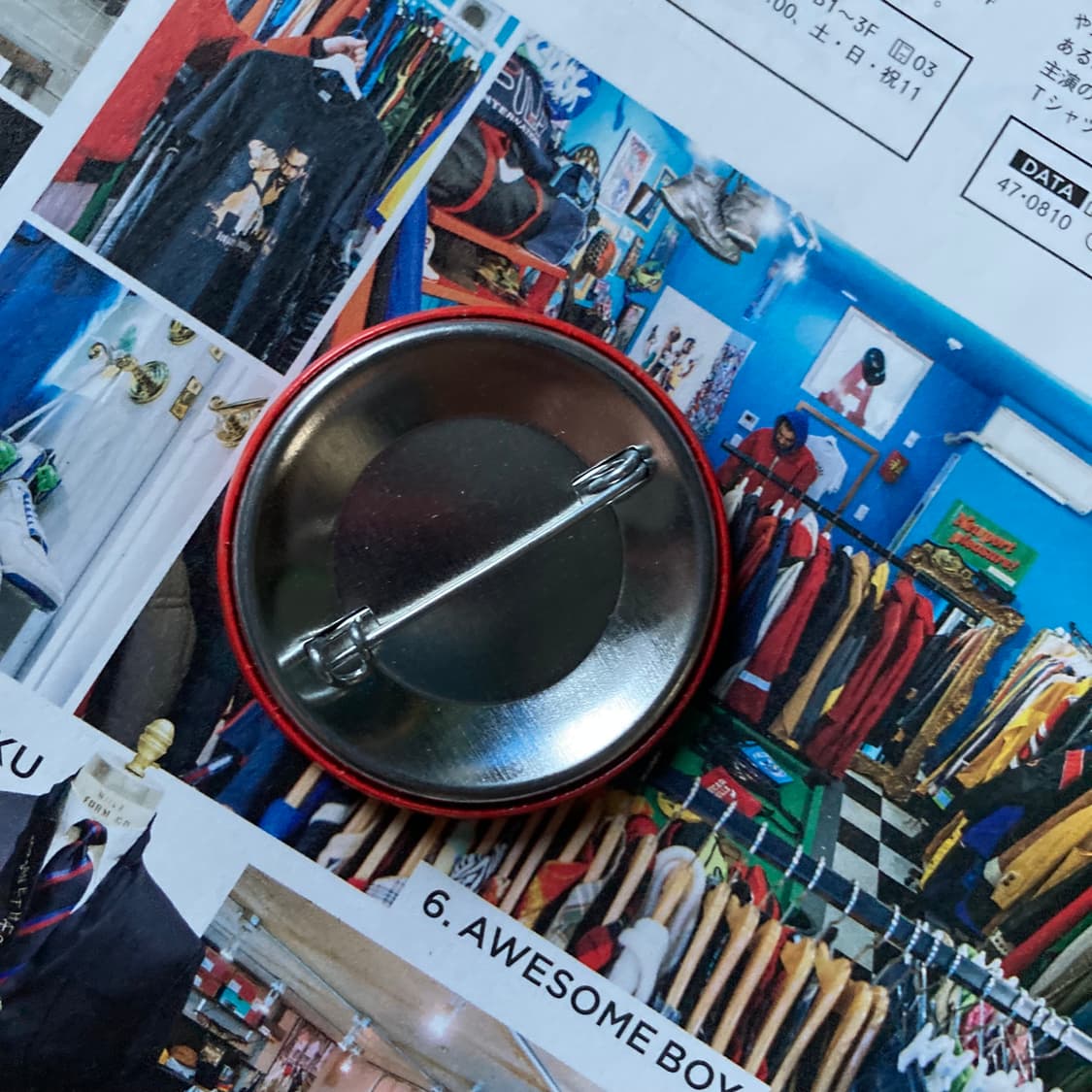 빈티지 LITTERBUG 버그 프린팅 핀 버튼 뱃지 브로치 악세사리 상품이미지2