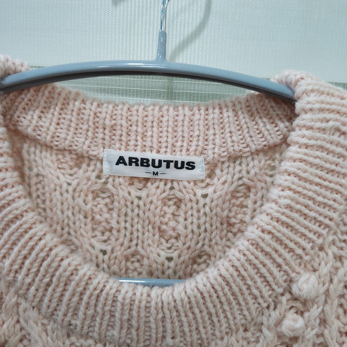 JAPAN 빈티지 ARBUTUS 헤비울 꽈배기 니트 스웨터- M 상품이미지6