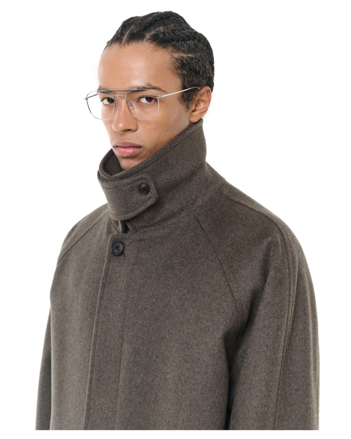 24fw 비슬로우 캐시미어 발마칸 코트 다크올리브 s 상품이미지1