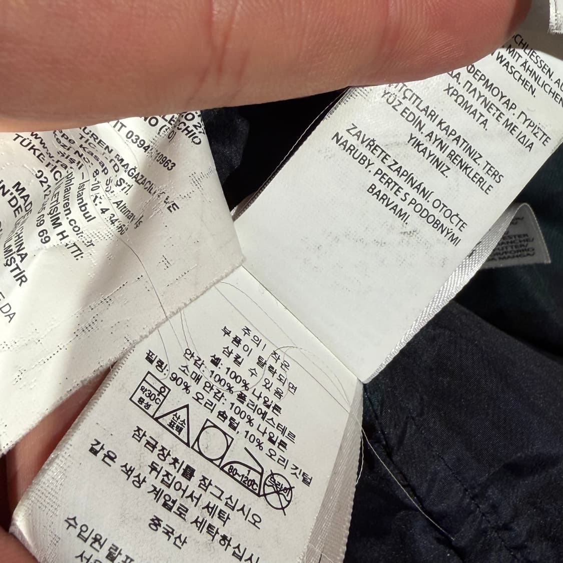 폴로랄프로렌 덕다운 패딩 코트 s 95 타탄 상품이미지4