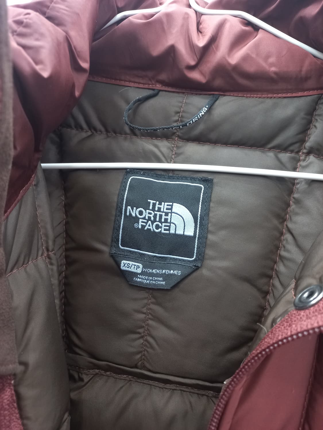 노스페이스 여성 구스600버건디 패딩 XS(여85) 상품이미지5