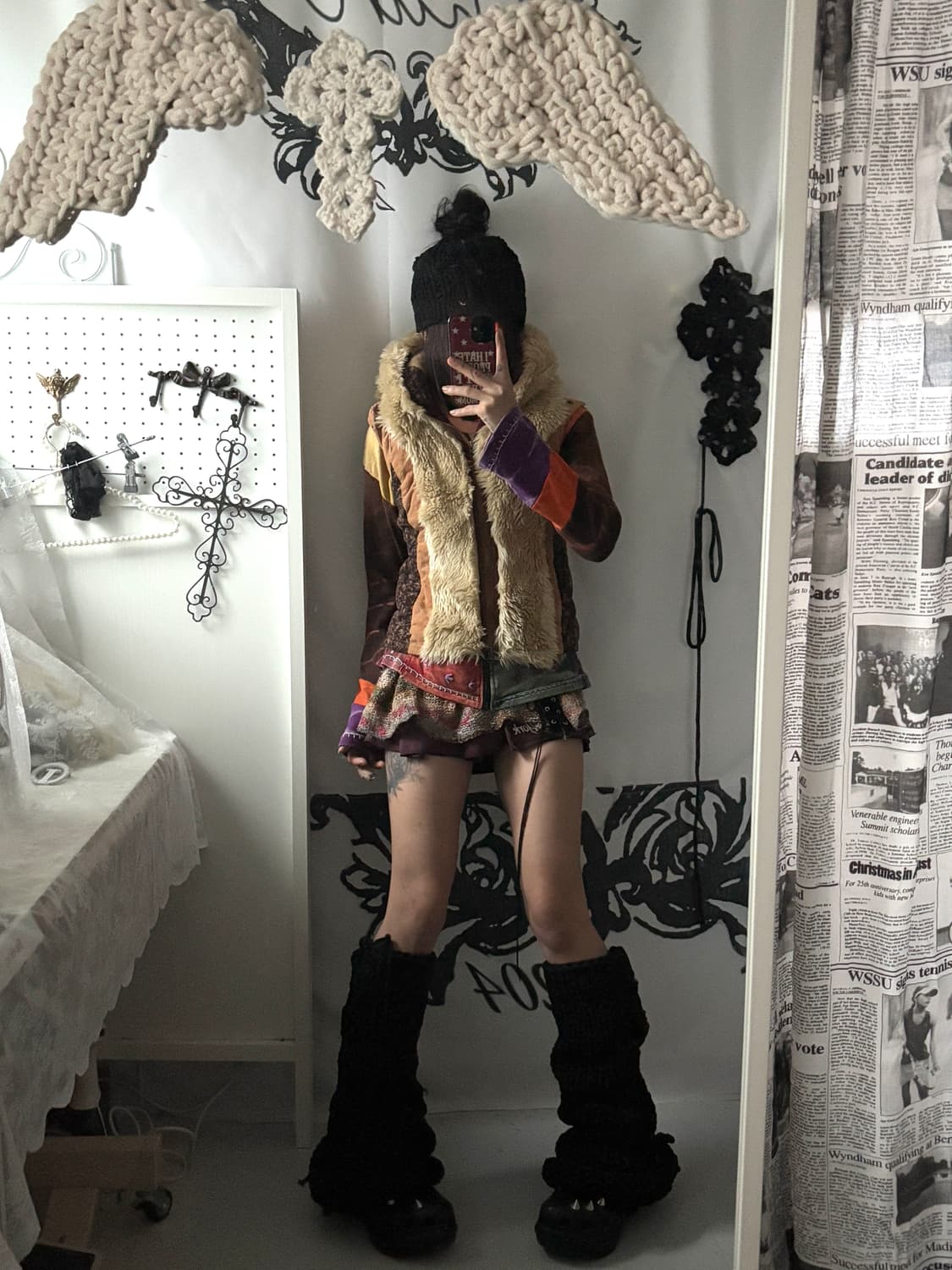 • Beige Fur Hooded Best Zip-Up  상품이미지5