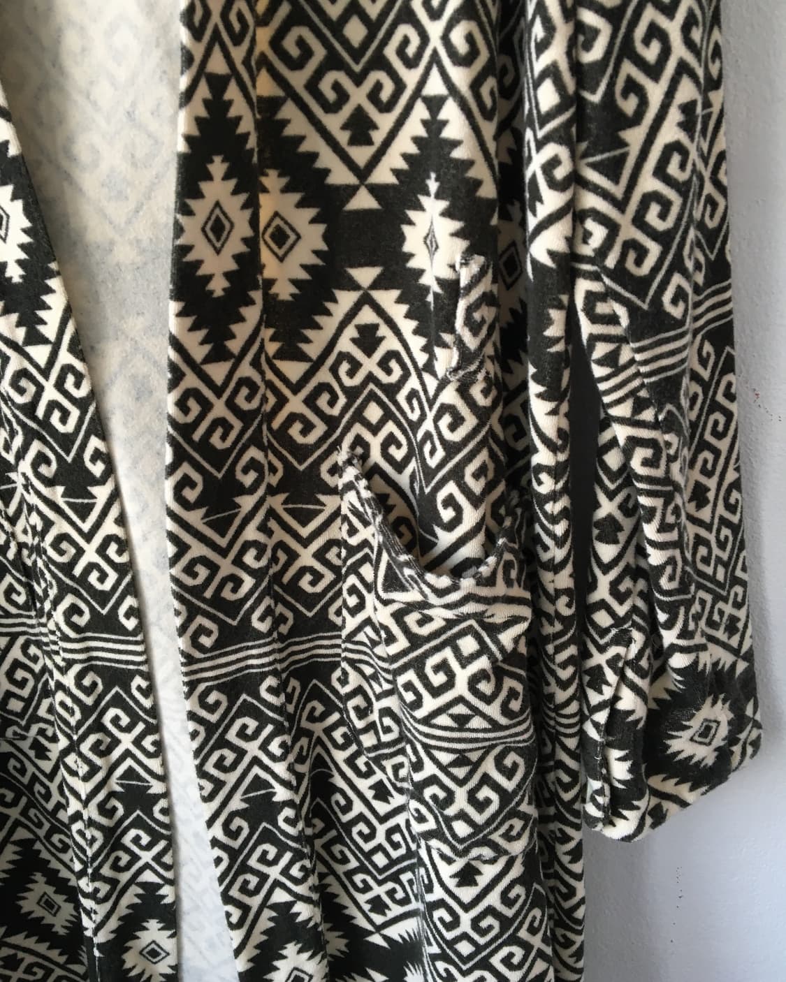 Nomadic pattern open hood long cardigan 상품이미지4