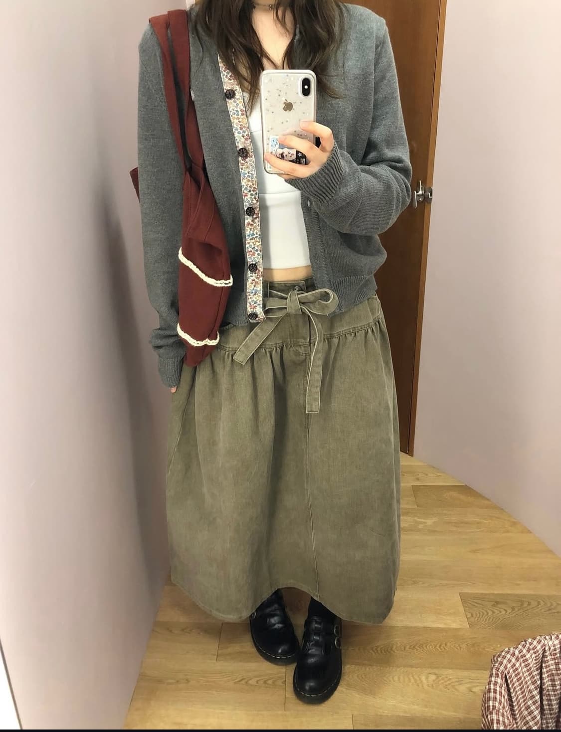 코이세이오 PUFFY COTTON SKIRT BROWN 상품이미지2