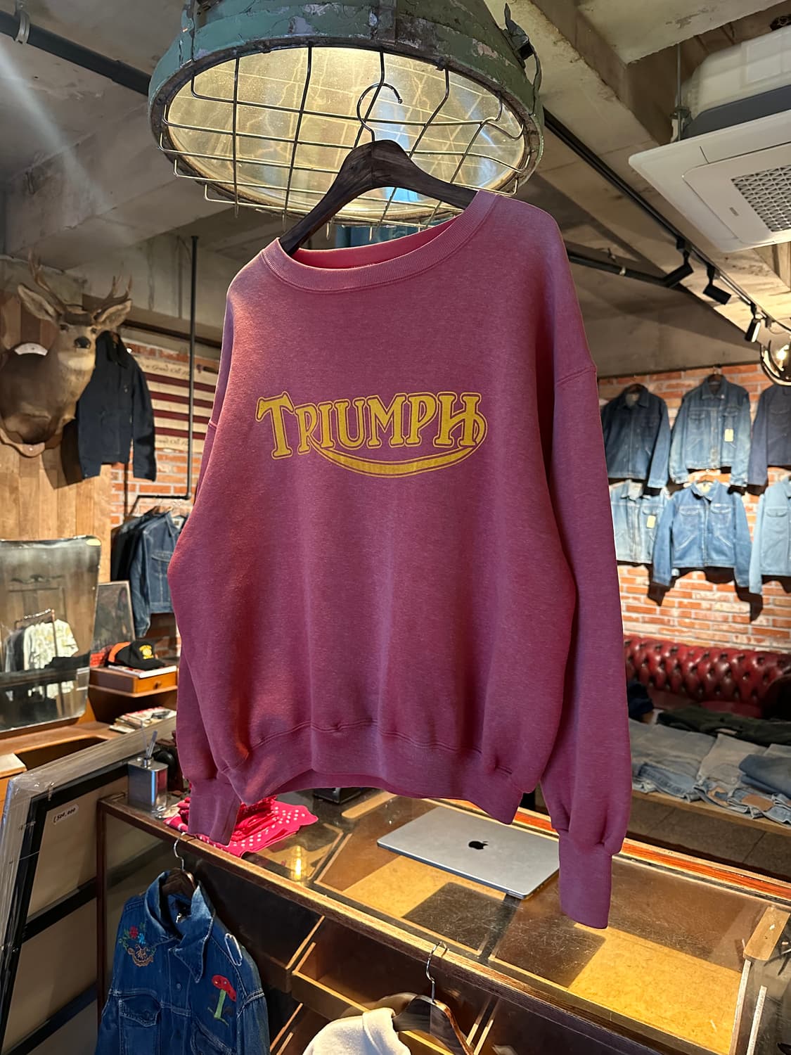 90s USA 빈티지 선페이딩 스웻 셔츠 상품이미지2