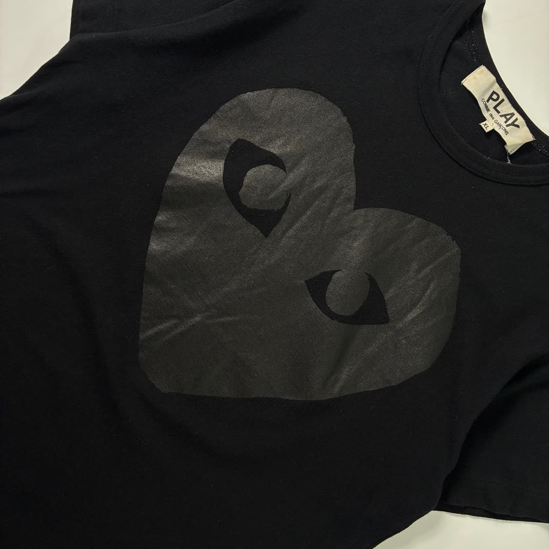 Comme des Garcons  꼼데가르송 빅하트 블랙 반팔 티셔츠   상품이미지4