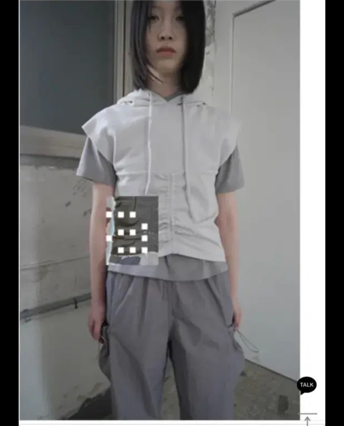 에프터먼데이 후디 셔링 베스트 hoody shirring vest 상품이미지1
