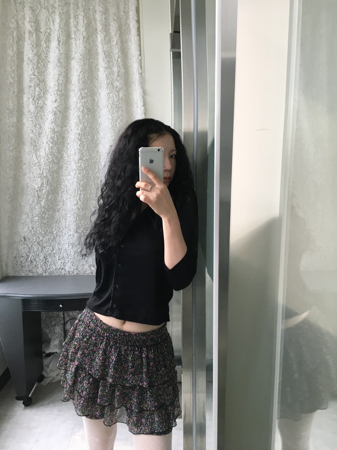 floral ruffle mini skirt 상품이미지3
