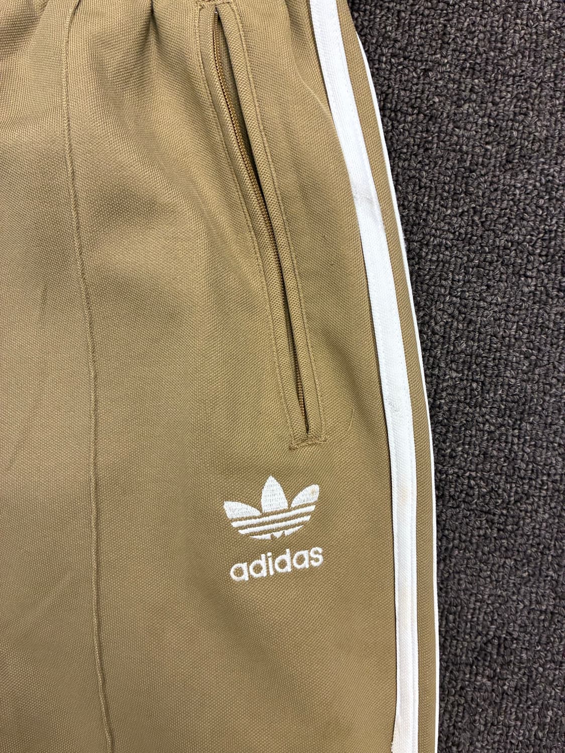 M)Adidas 빈티지 남성 베이지 트랙팬츠(찢어짐) 상품이미지2