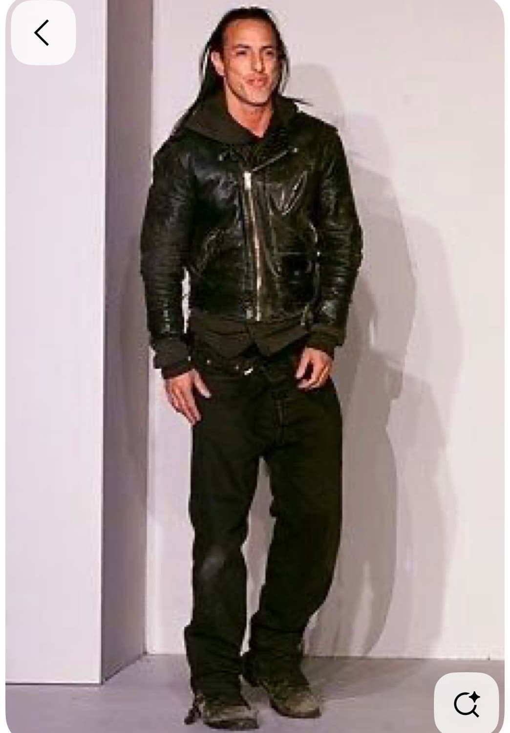 14fw rick owens stoogie 캐시미어 도킹 카프 레더 자켓 상품이미지10