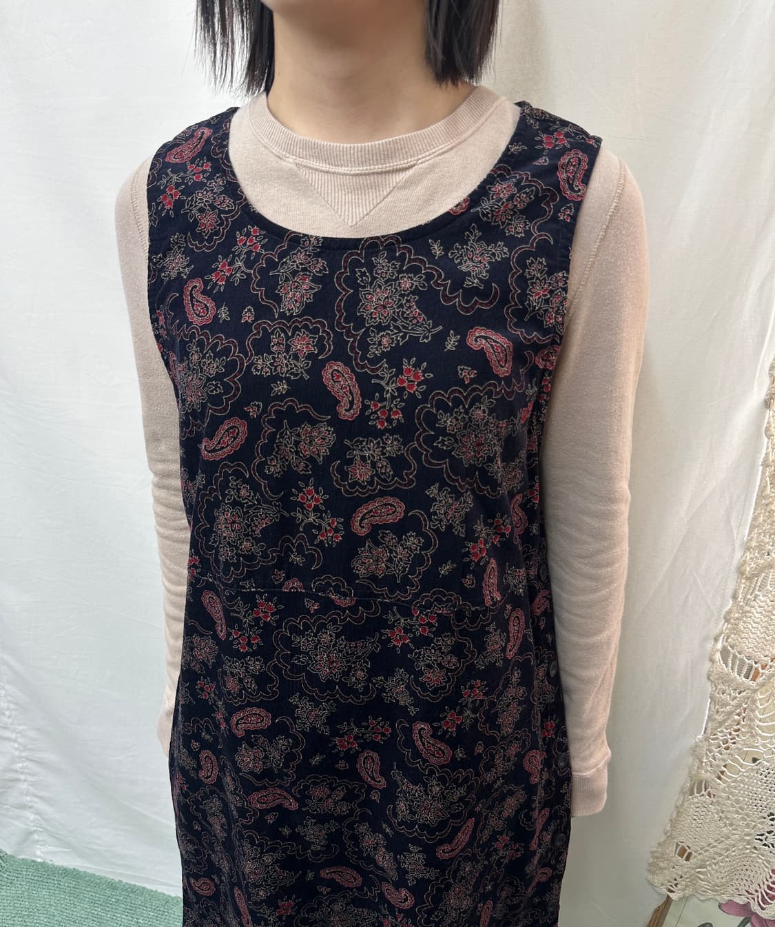 chelsea studio 페이즐리 코듀로이 원피스 상품이미지3