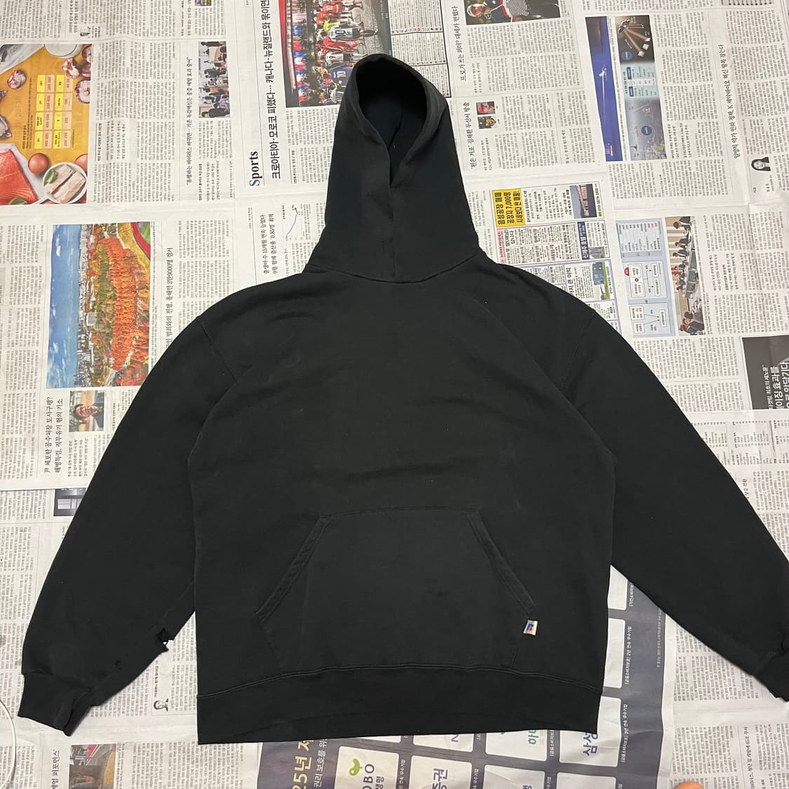 [L] 00s 러셀 후드 블랙 상품이미지1