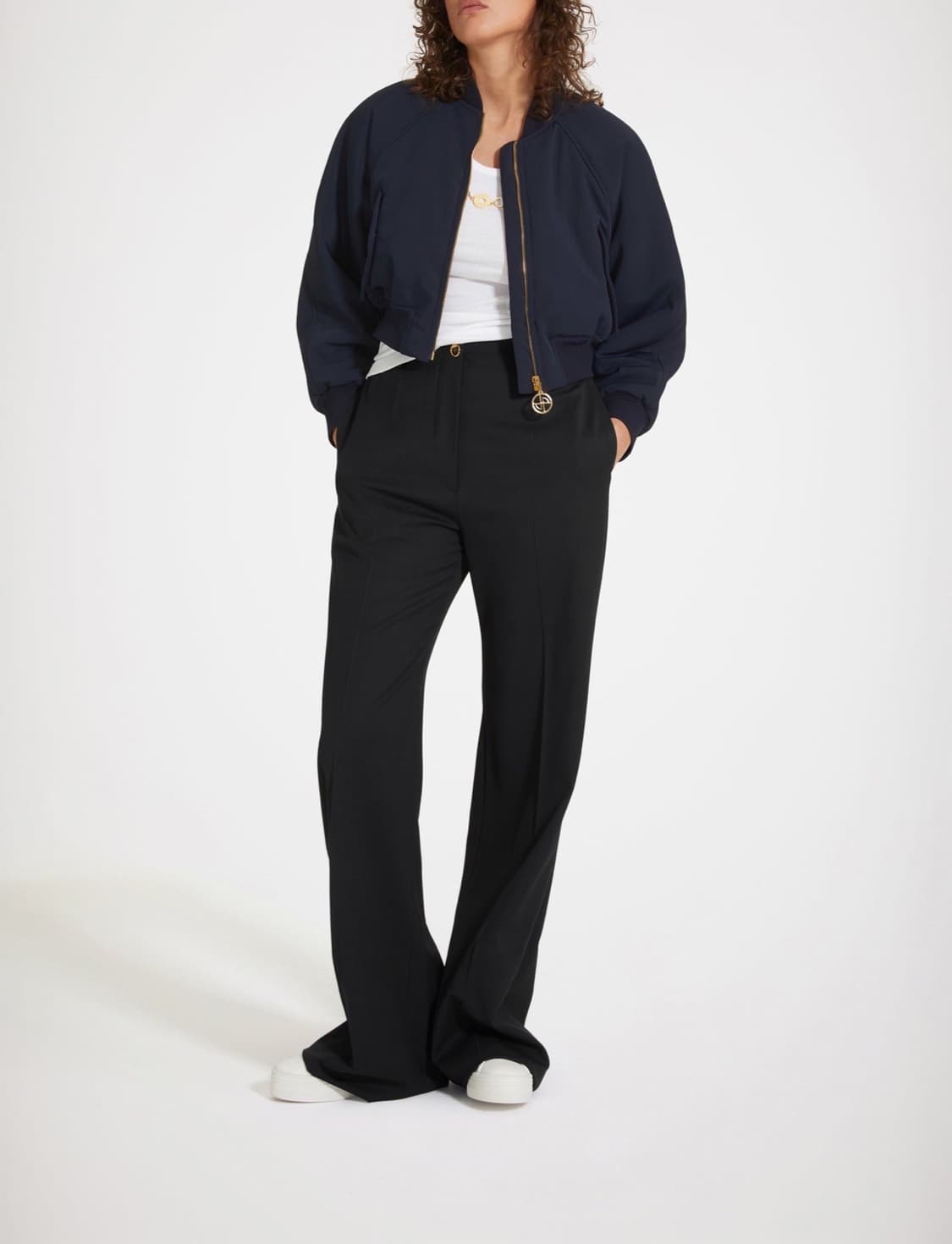 (정품/새상품) PATOU 파투 빠투 여성 네이비 크롭 보머 자켓 상품이미지6