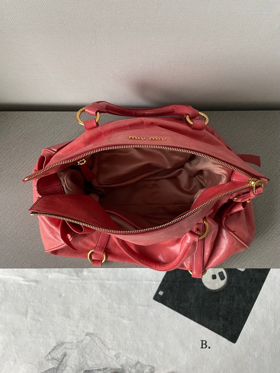 미우미우 비텔로 리본 핸드백 가방 상품이미지7