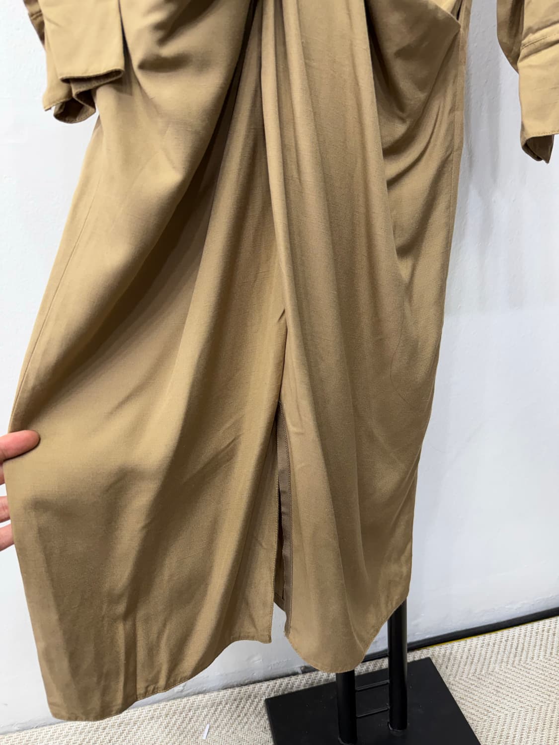 정품) 랑방 한섬 셔링 롱 원피스 82 상품이미지3