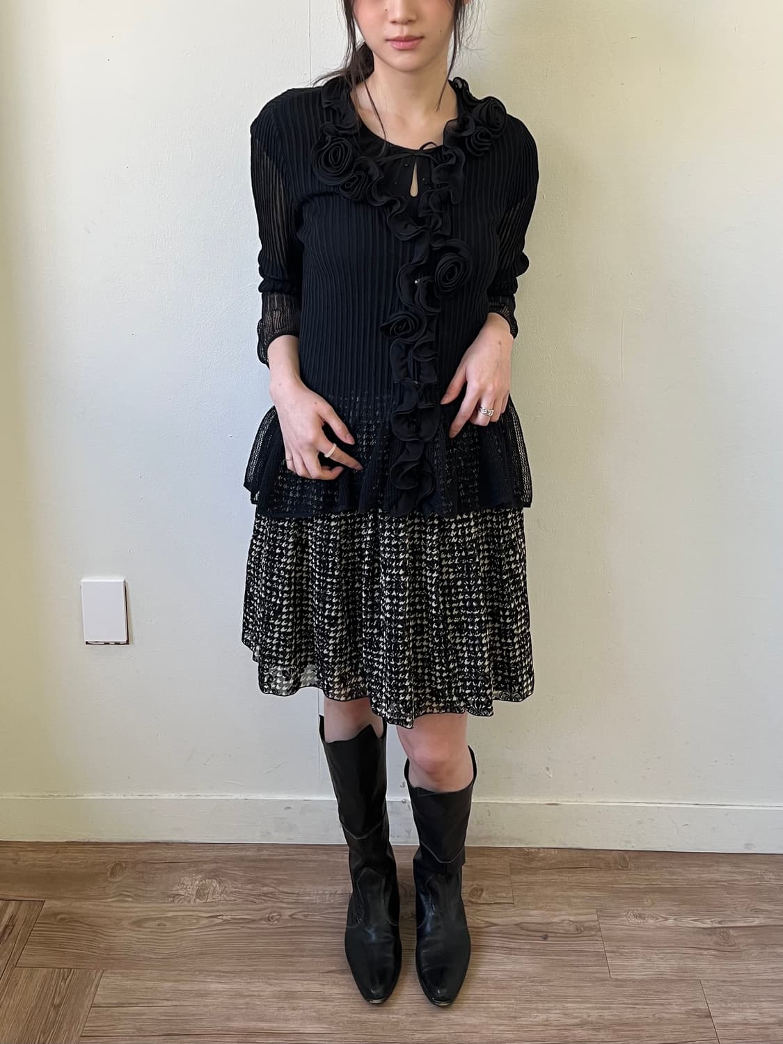 Chamois 플라워 시스루 가디건 상품이미지5