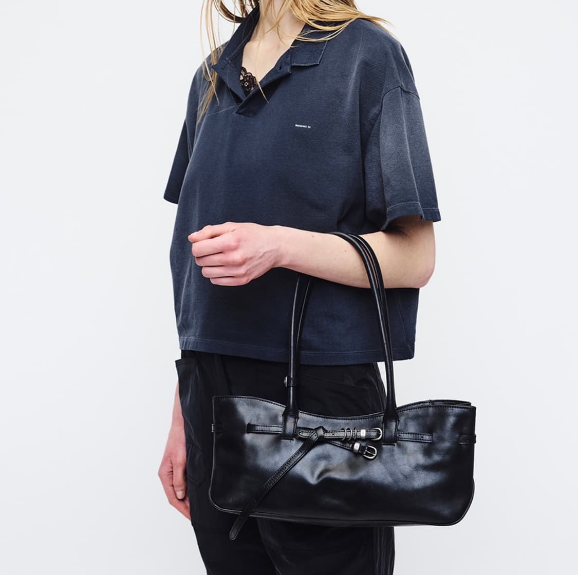 GRANDMA USED SHOULDER BAG_black pull-up 상품이미지2