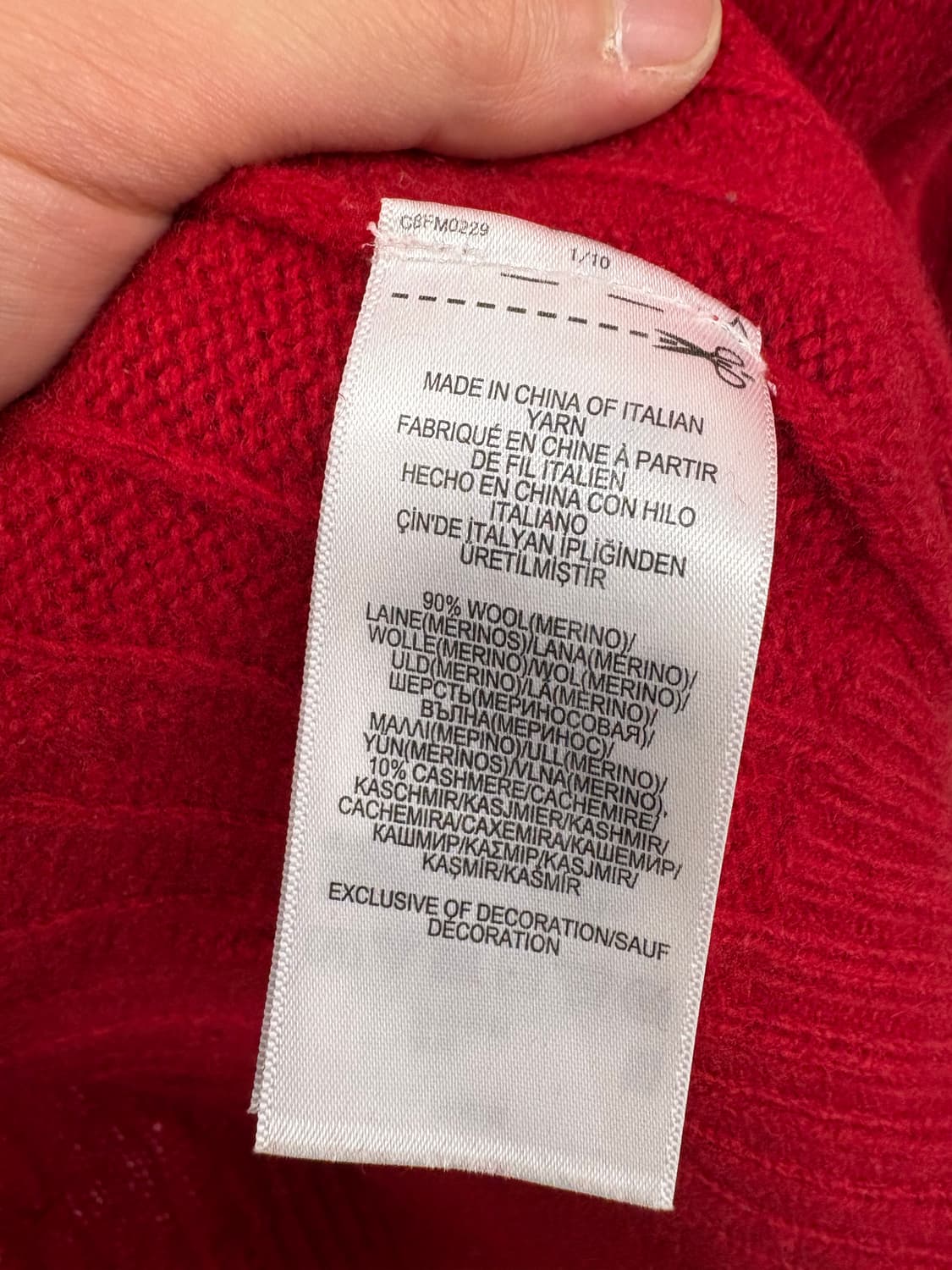 폴로랄프로렌 레드 울 꽈배기 니트 상품이미지7