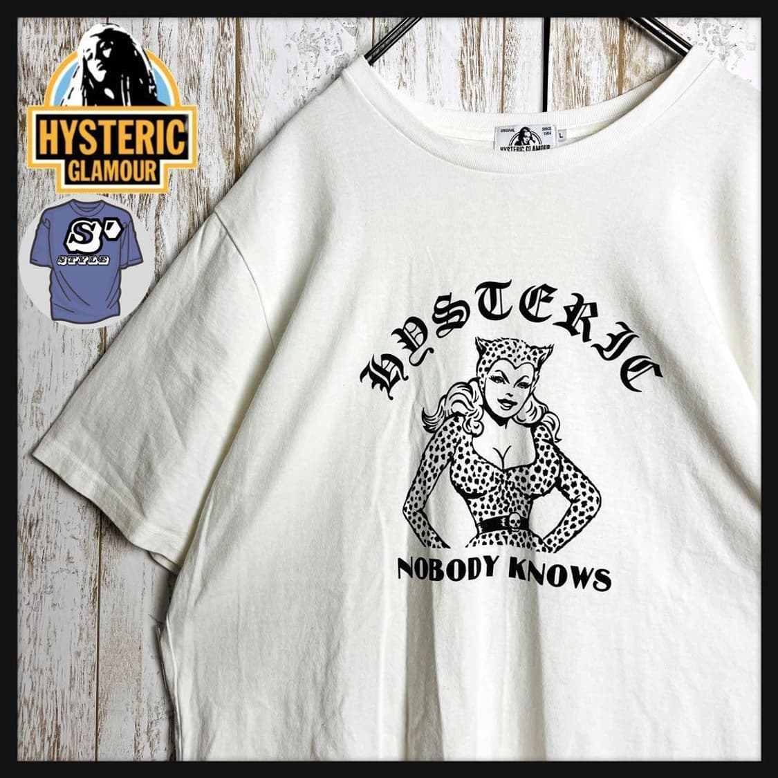 히스테릭 글래머 노바디 노우즈 히스걸 티셔츠 상품이미지1