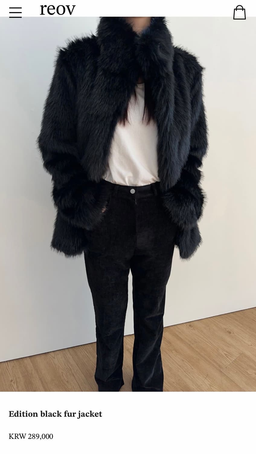 reov 블랙 퍼 상품이미지1