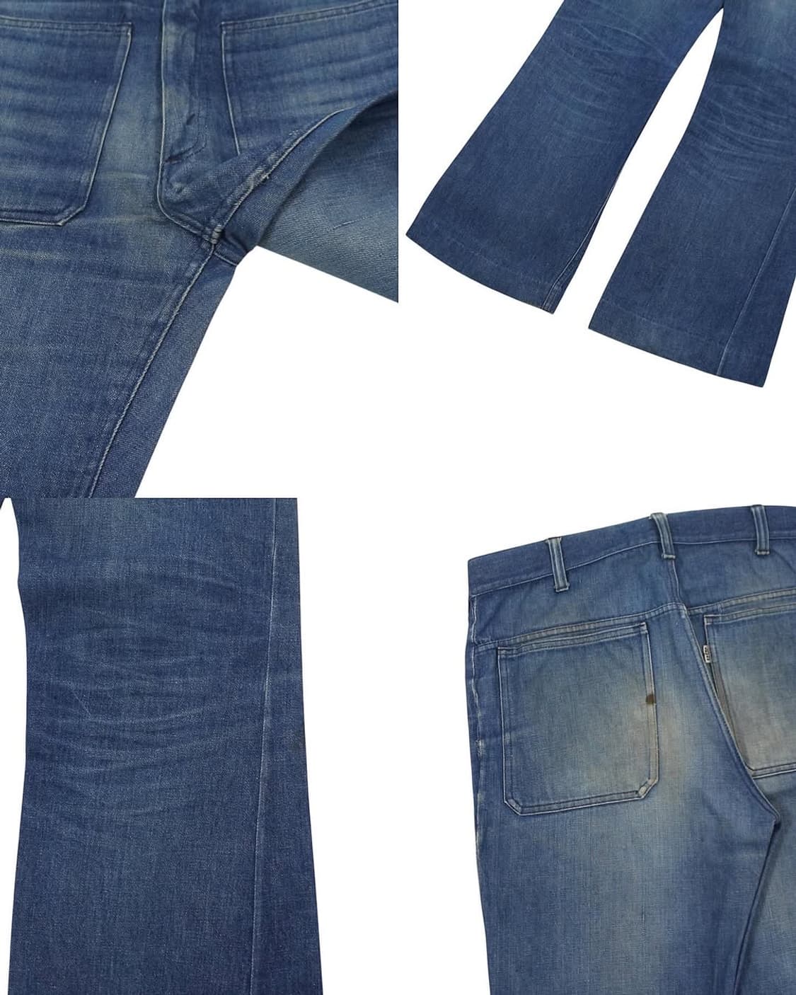 1960s USA 리바이스 벨보텀 플레어 데님 팬츠 빅E 화이트탭 빈티지 상품이미지9