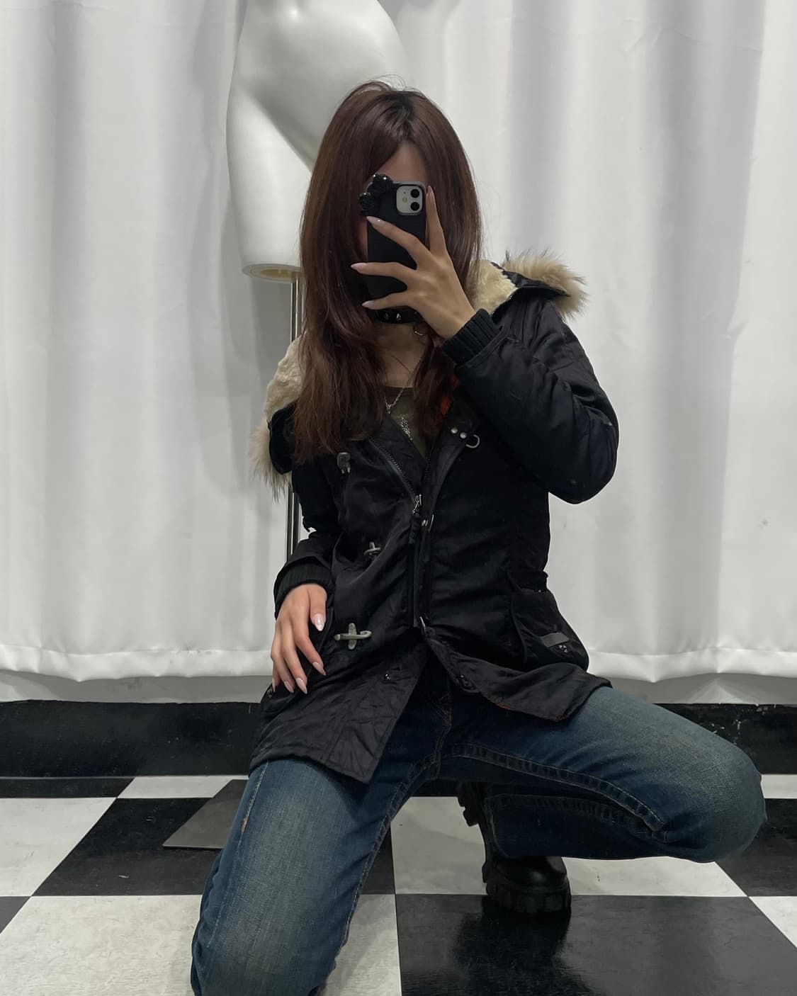 🎸AVIREX 블랙 퍼 봄버 자켓🎸 상품이미지1