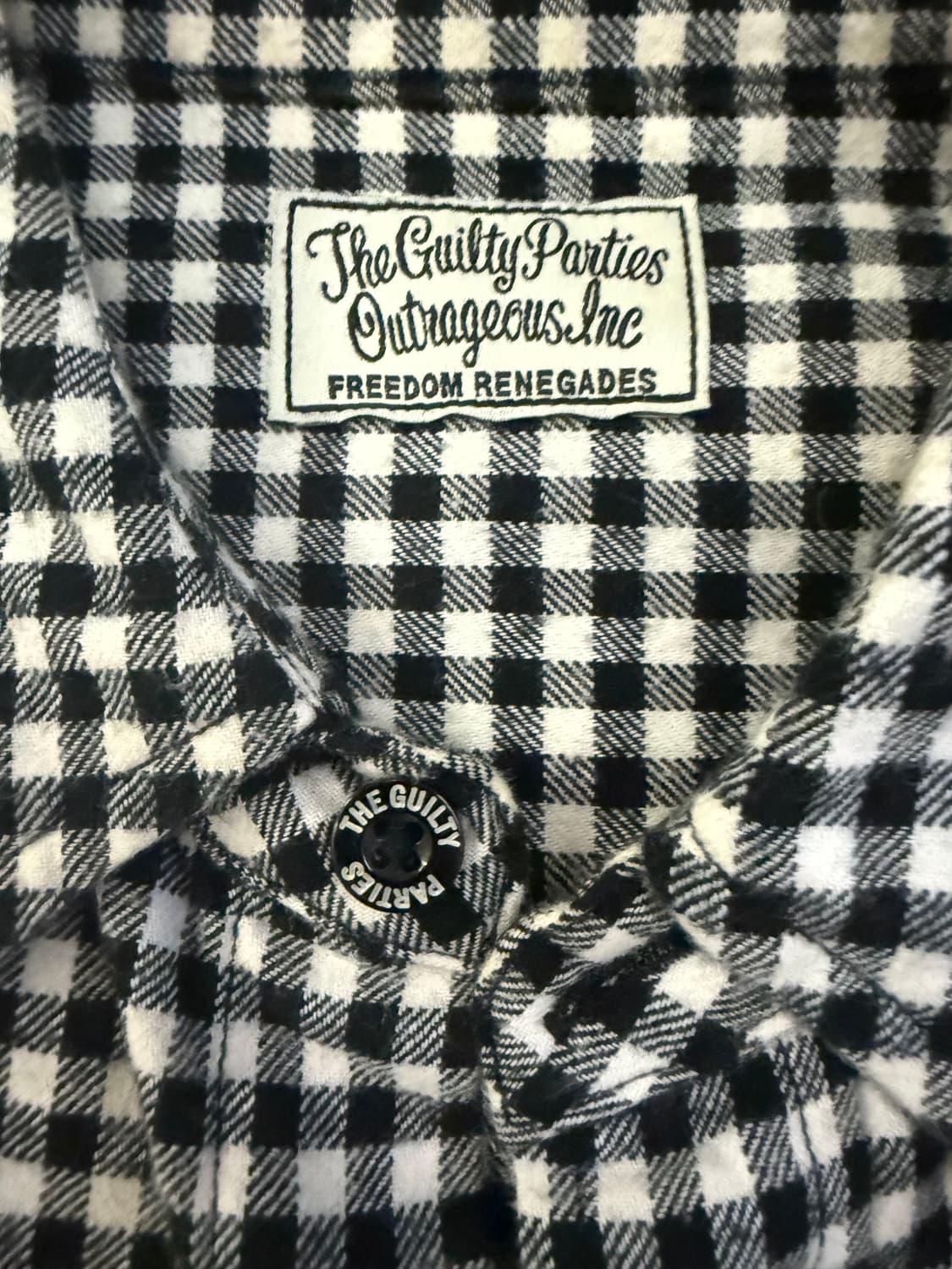 와코마리아 Guilty Parties 블랙 앤 화이트 체크 셔츠 길티파티 상품이미지3