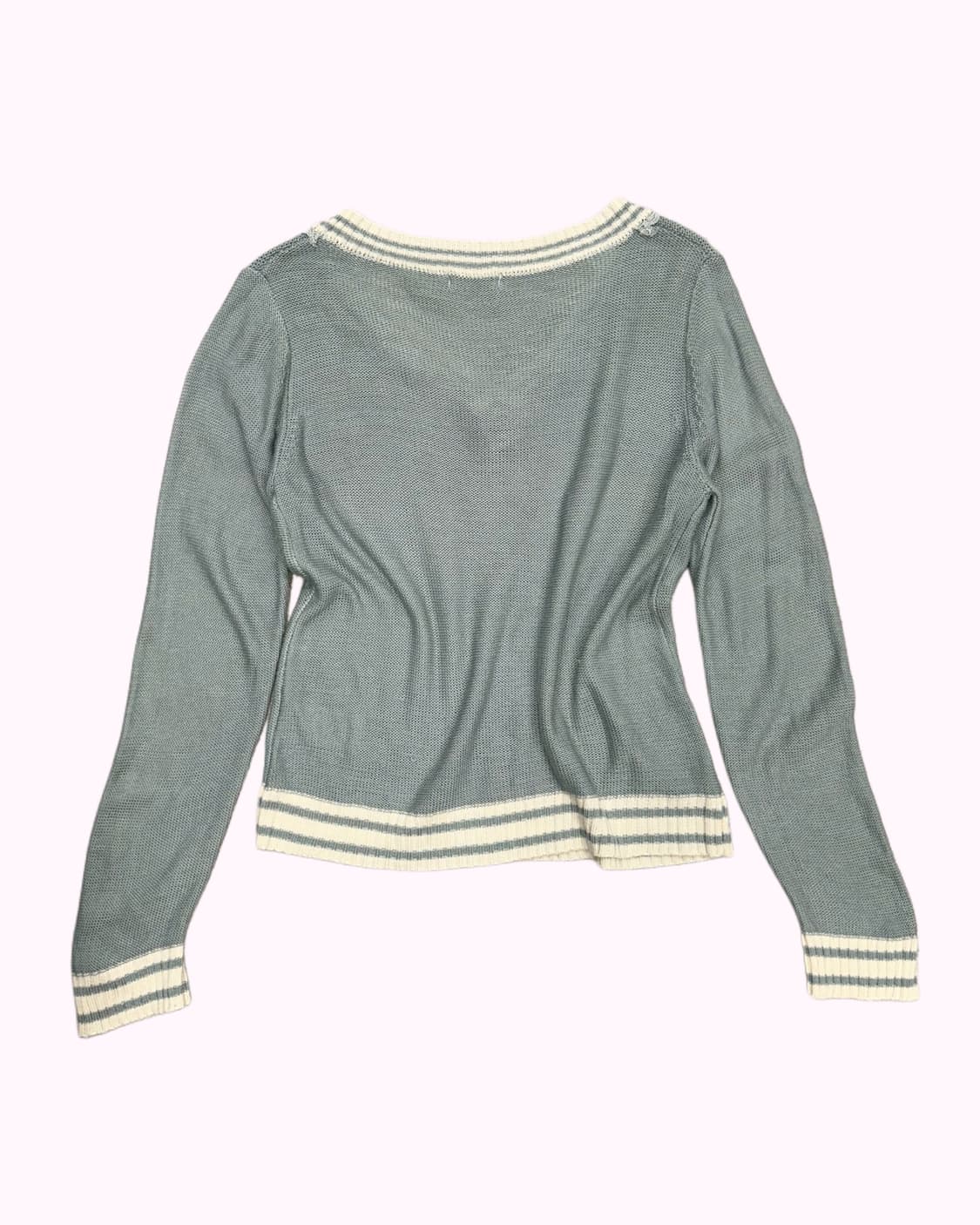 AXES FEMME mint pearl lace v-neck knit 상품이미지4