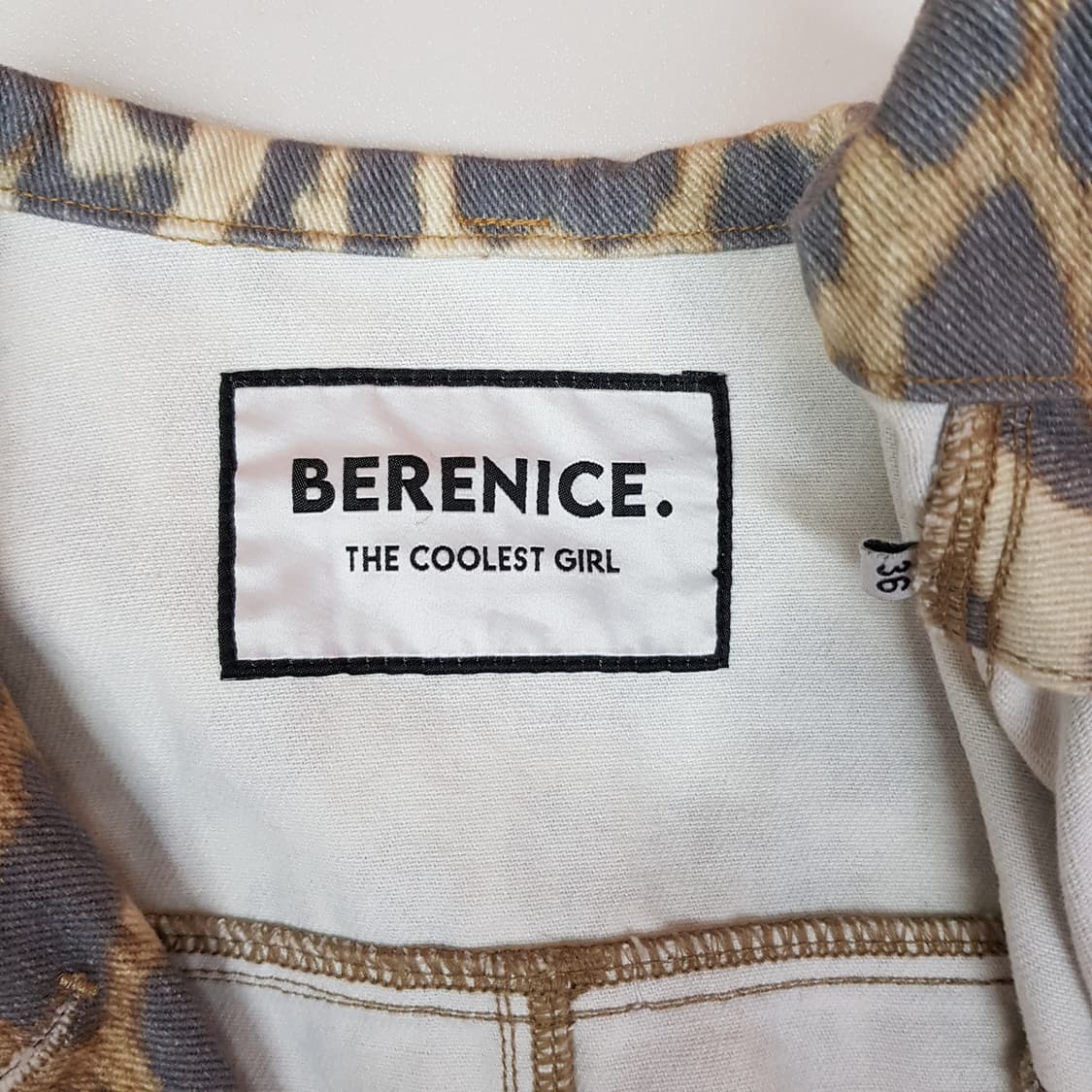 베르니스 2025 레오파드 패턴 코튼 워싱 자켓 36사이즈 상품이미지6