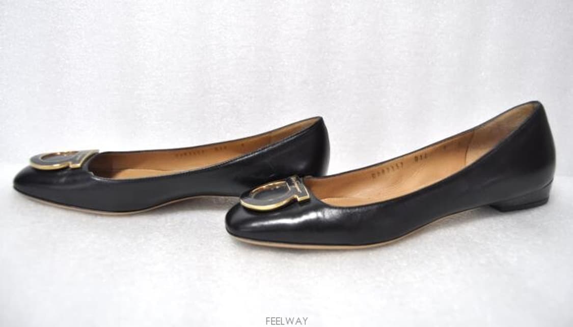 페레가모/여성플랫간치니가죽구두(사이즈230)정품 상품이미지4