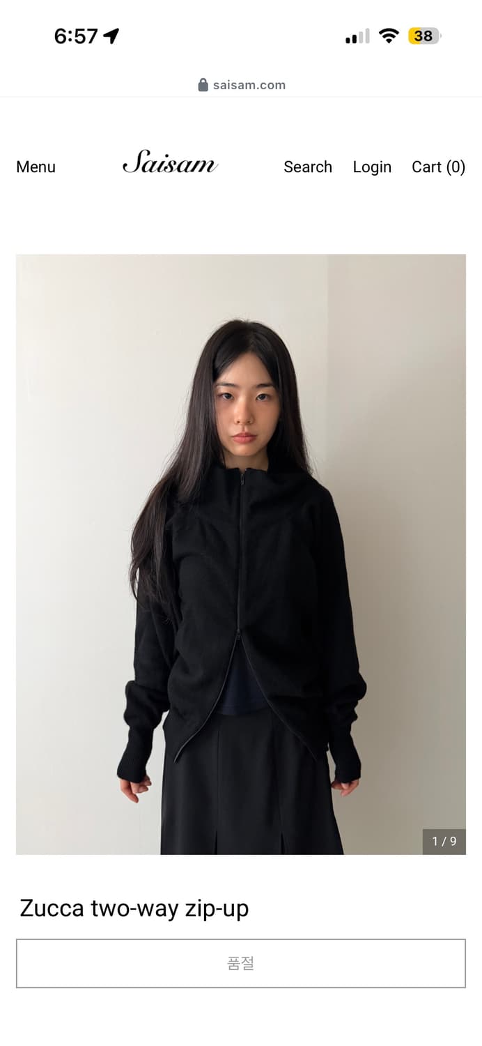 saisam 사이삼 빈티지 Zucca two-way zip-up 상품이미지4