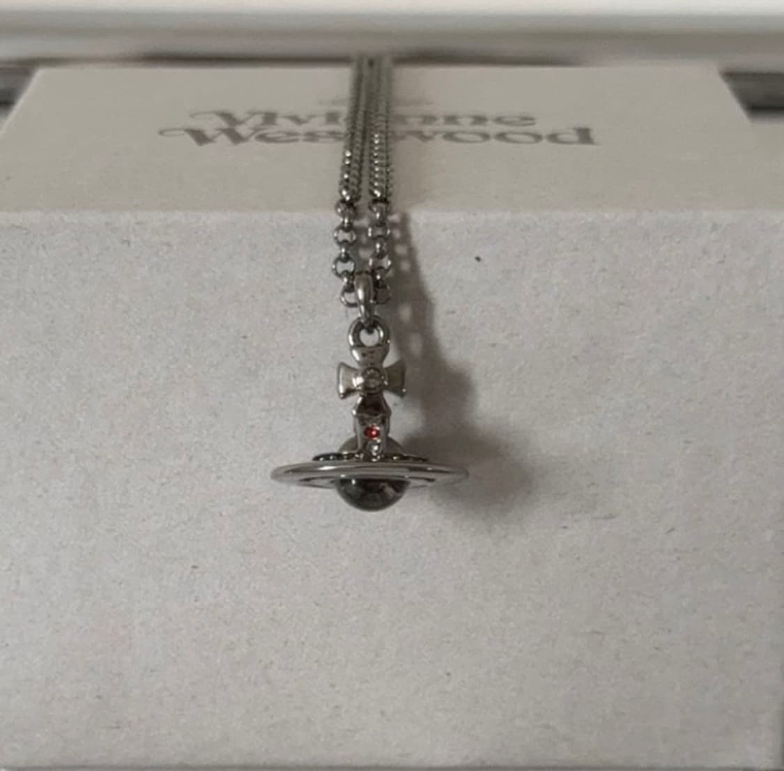 최저가 정품 비비안웨스트우드 건메탈 orb 목걸이 상품이미지2