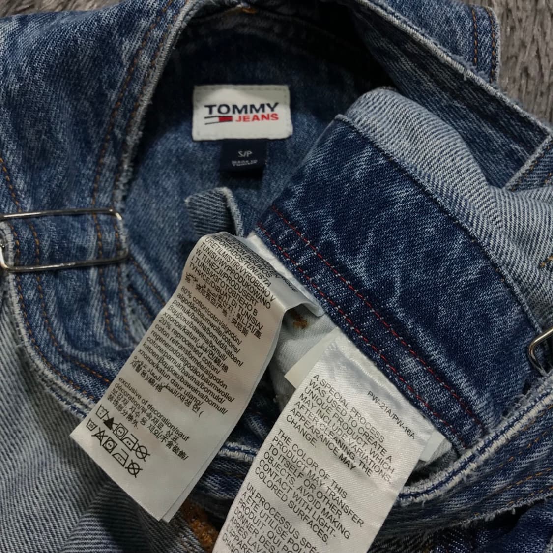 [[여성 S, A급] 타미힐피거(TOMMY) 멜빵 데님팬츠p207  상품이미지6