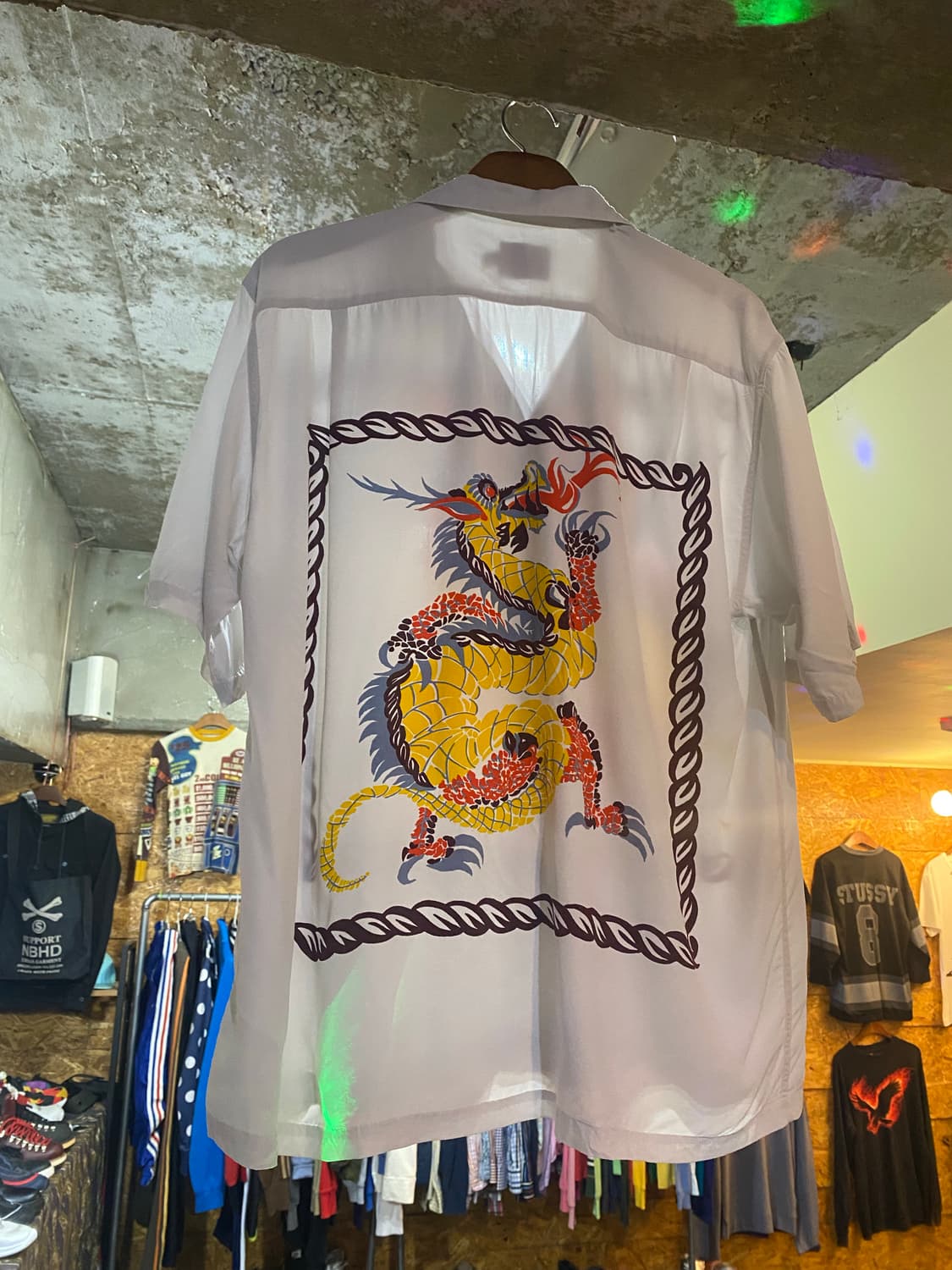 EVISU  드래곤 프린팅 포인트 하와이안 셔츠(40) 상품이미지2