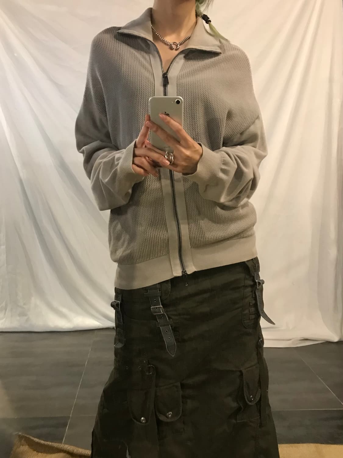  Armani Grey Knit Zip-up 상품이미지1