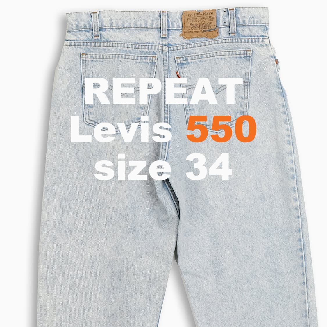 리바이스 550 오렌지탭 연청 80s USA 34인치 OR55036115 상품이미지1