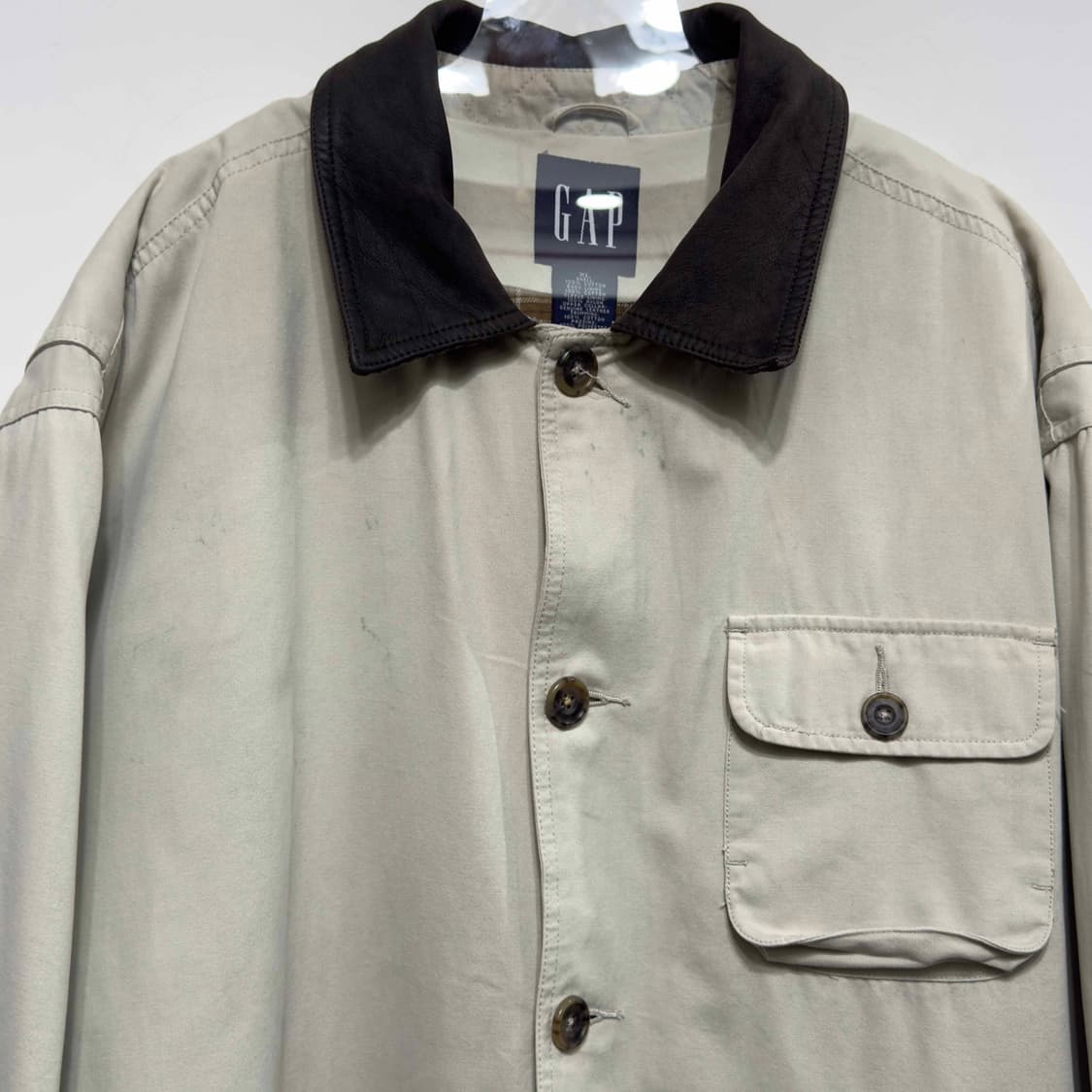 올드갭 레더 카라넥 헌팅 자켓 상품이미지2