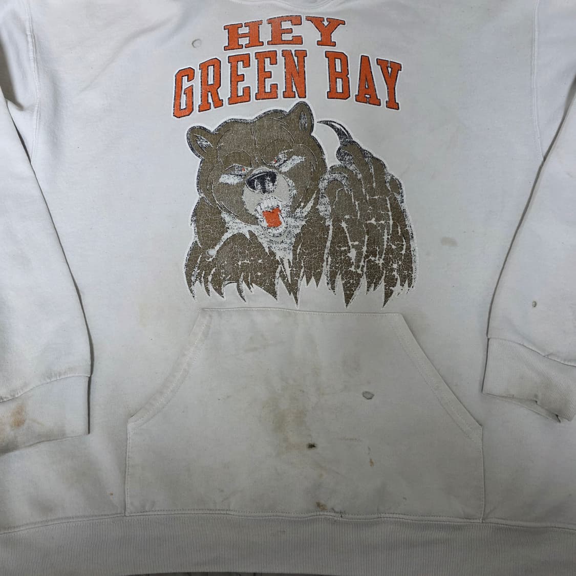 [XL] 00-90s 저지스 트래쉬드 FUCK YOU 베어 시카고 후드 상품이미지2