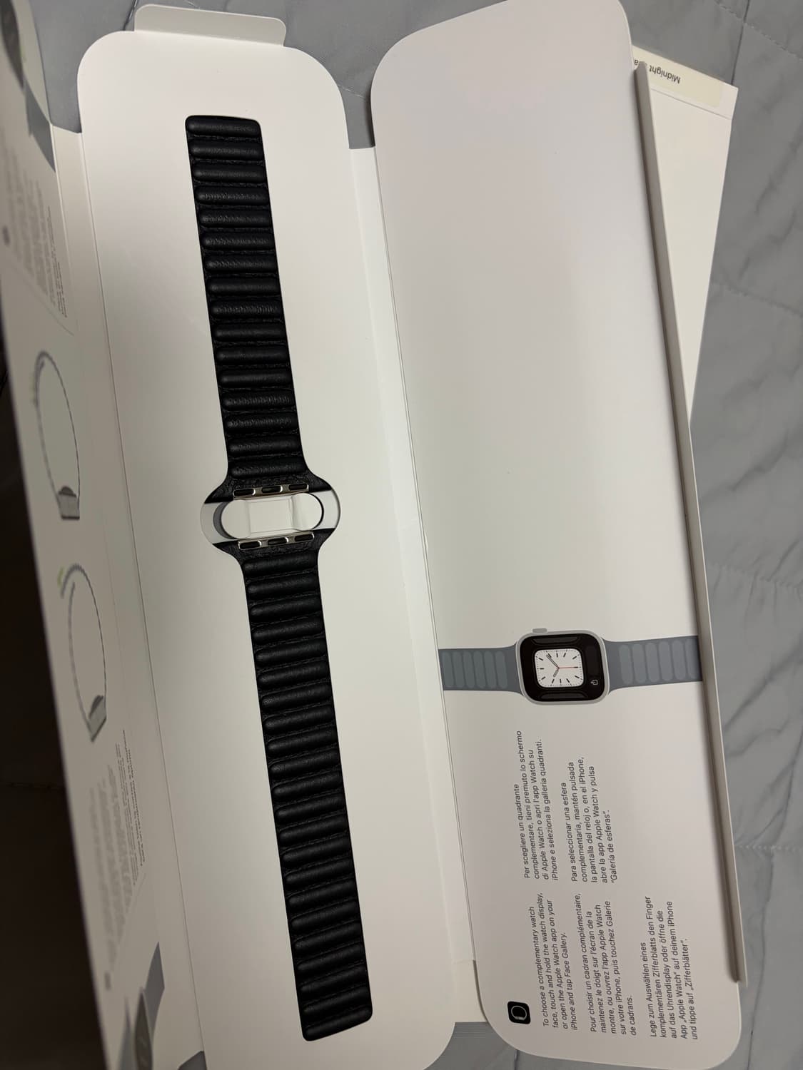 애플워치 44mm 밀레니즈루프 스페이스블랙/45mm 레더루프 미드나잇 상품이미지2