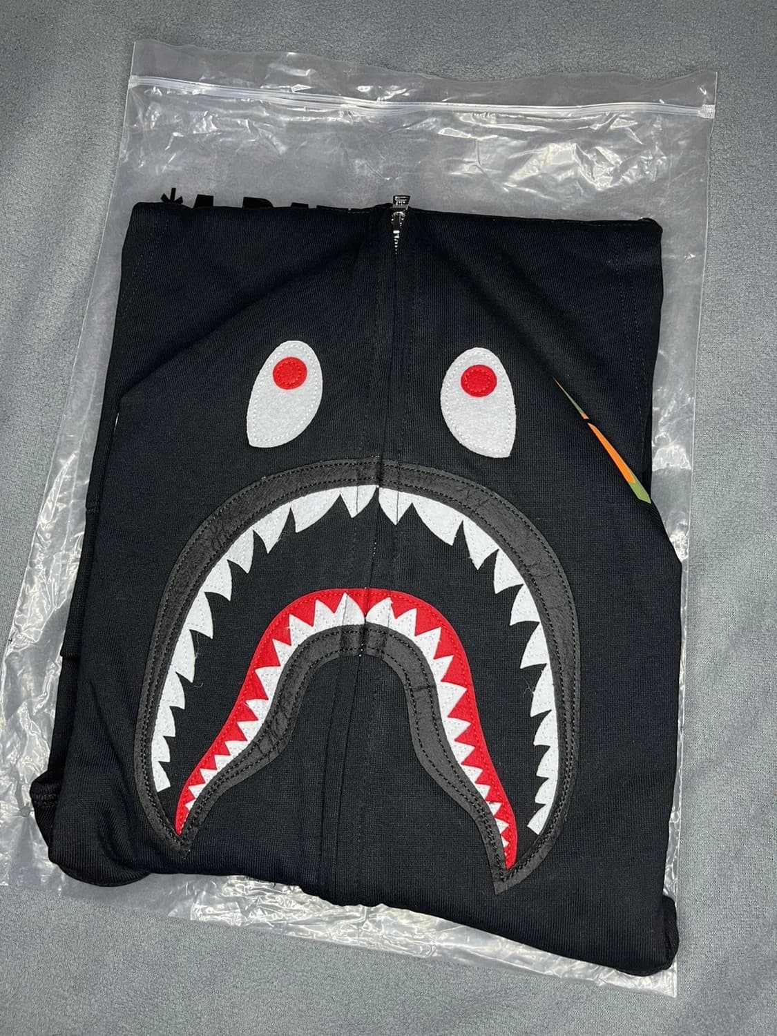 베이프 샤크 풀 집 후드집업 블랙 상품이미지1