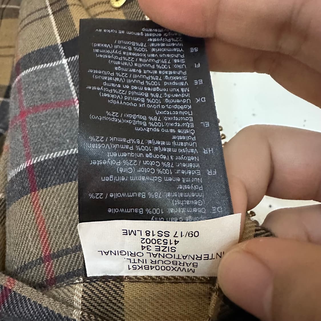 34 바버 인터네셔널 자켓 블랙 상품이미지4