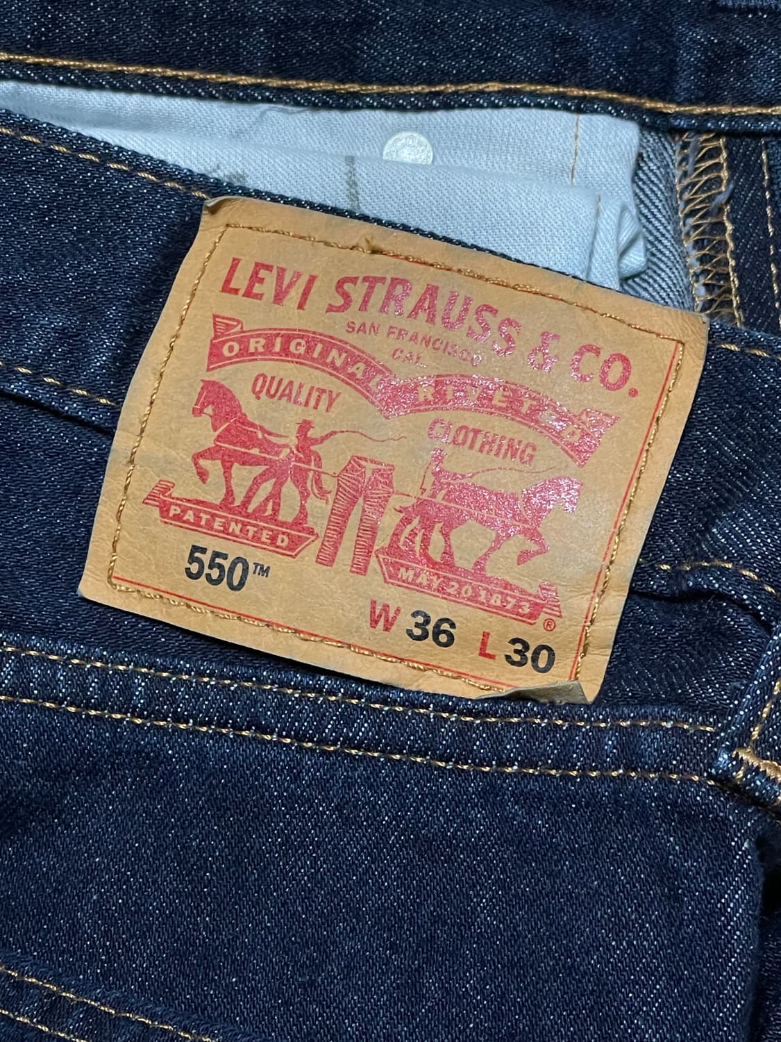 리바이스 릴렉스핏 550 36/30 진청 상품이미지3