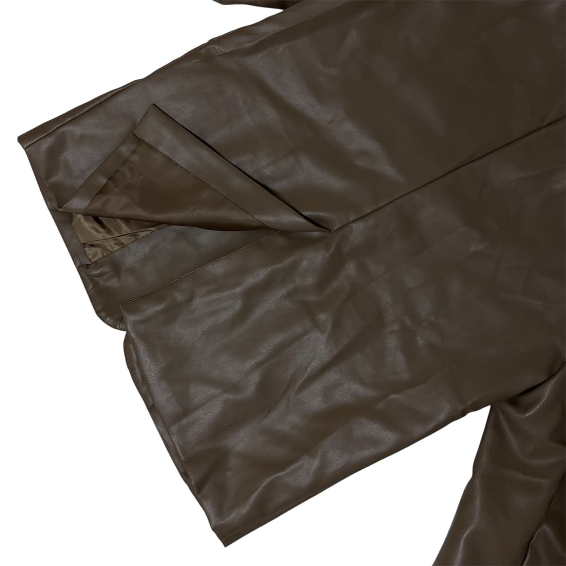 TheOpenProduct 토프브라운 비건레더 자켓 상품이미지5