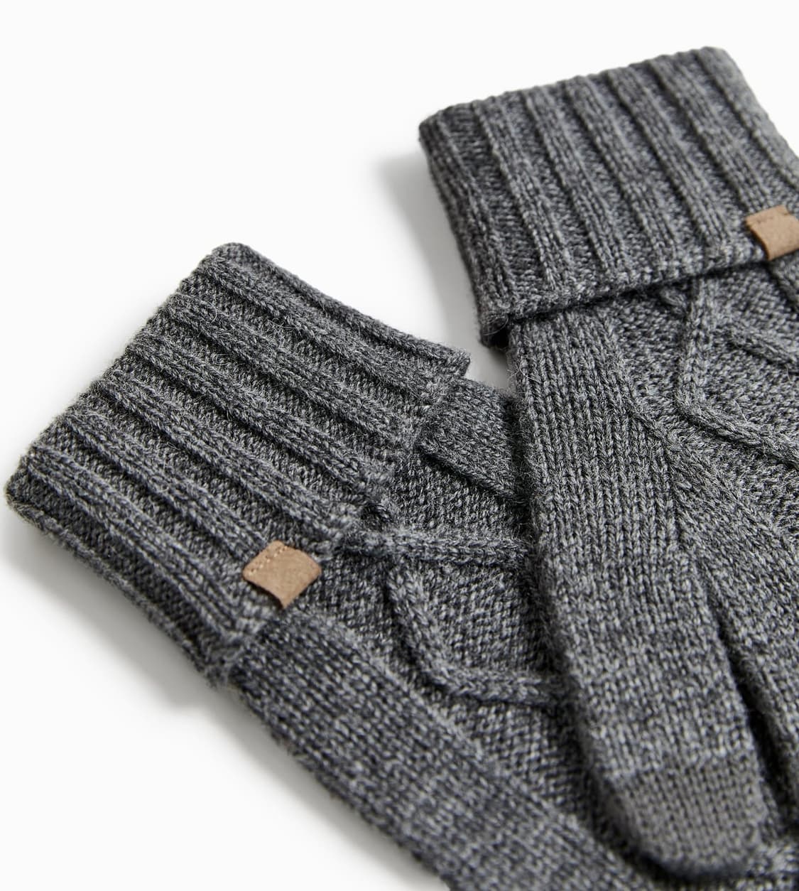 자라 지오메트릭 자카드 장갑 울 케이블 니트 장갑 상품이미지3