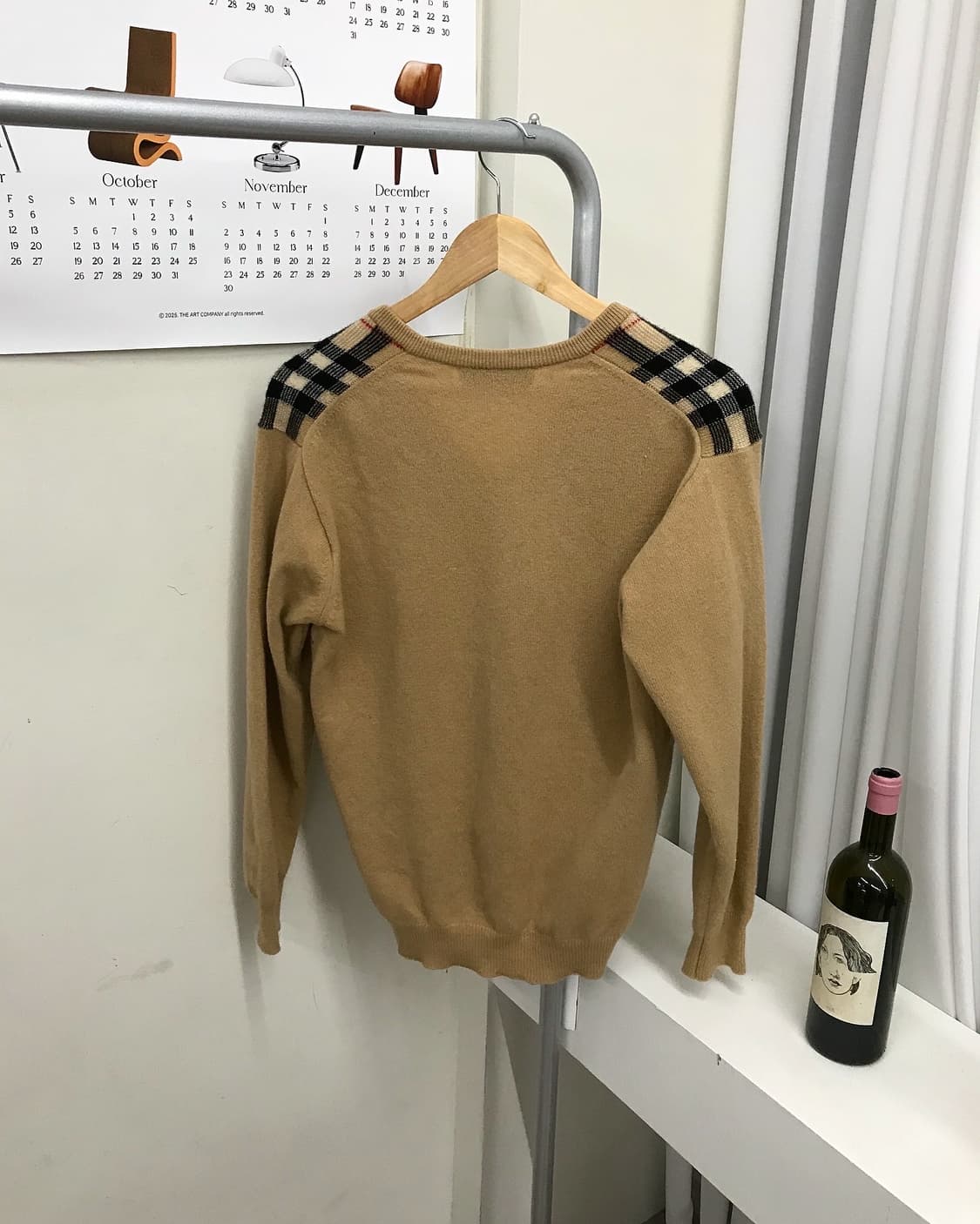 버버리 노바체크 브이넥 니트 상품이미지4